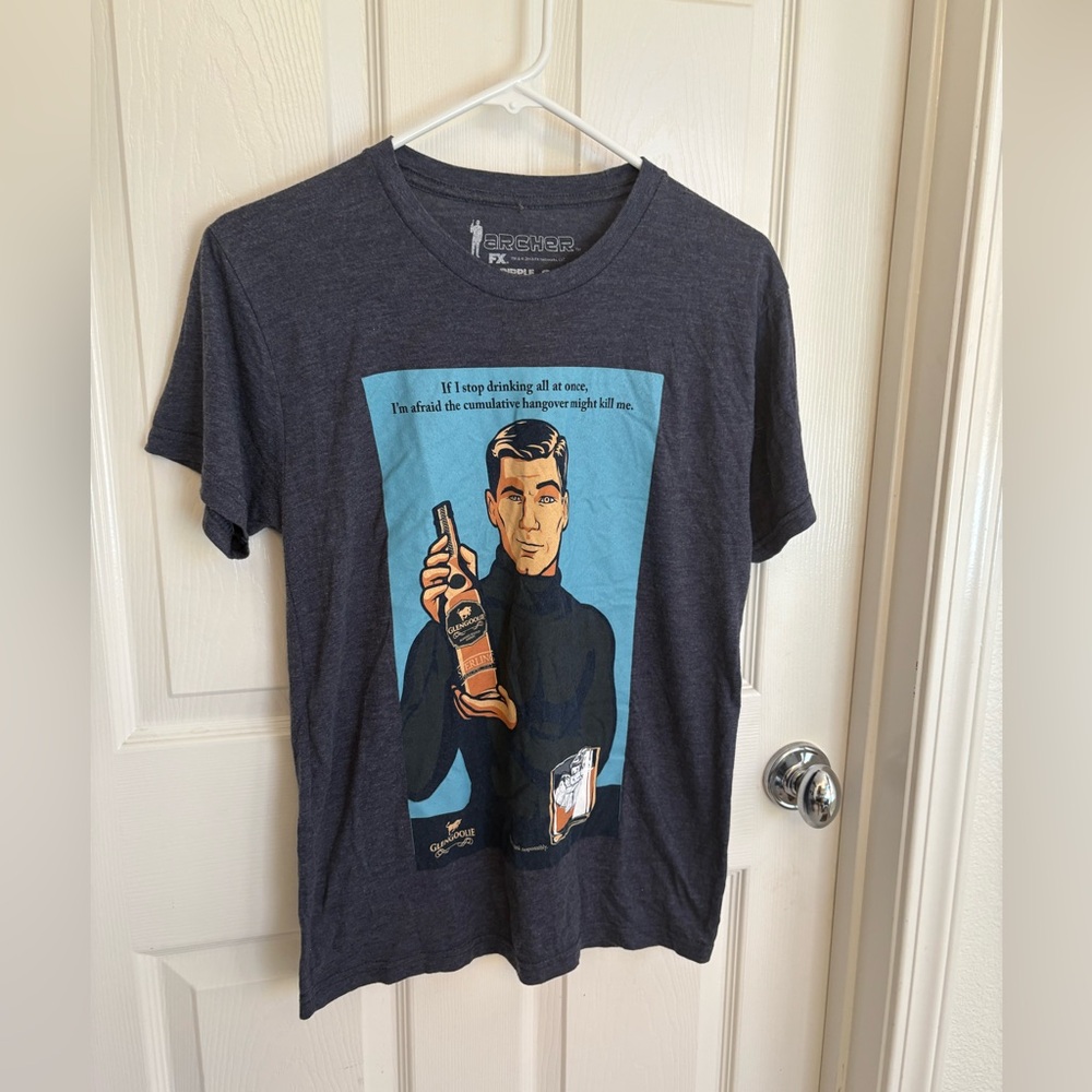 Ripple Junction Charcoal FX Archer Graphic Tee Size Small